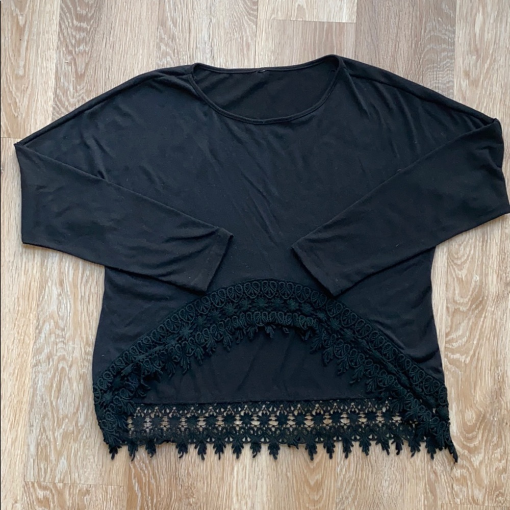 Black boho top